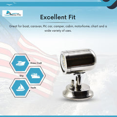 Marine City 316 Stainless Steel Swivel Head Halogen Reading Light – Adjustable