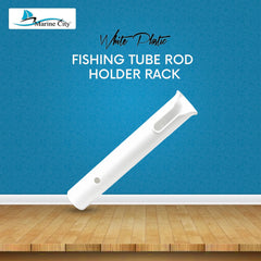 Marine City - Soporte para caña de pescar (plástico, 1 unidad), color blanco 