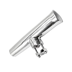 Marine City Stainless Steel Adjustable Clamp-On Fishing Rod Holder–Mirror Finish