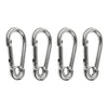 Marine City Carabiner Clip Snap Hook with Ring – Stainless Steel, 2-3/8" (4 Pcs)