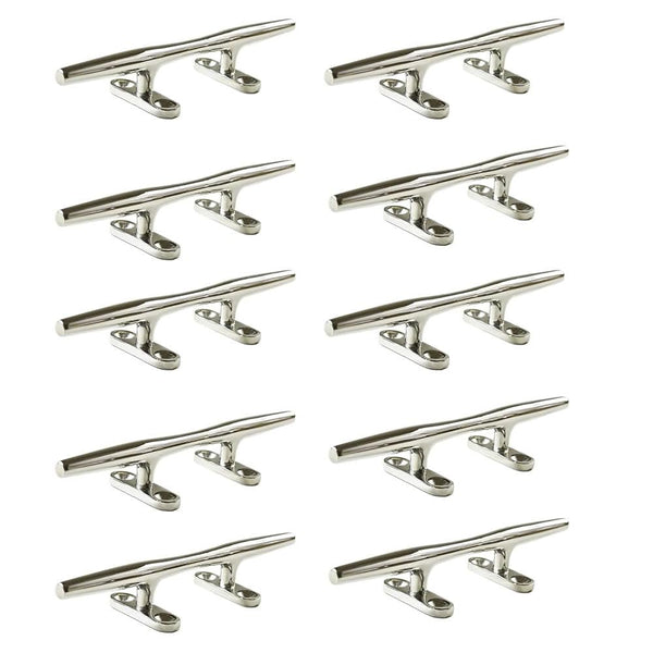 Marine City Deck Mooring Rope Tie Cleat Herreshoff Style Stainless Steel (10 Pcs)