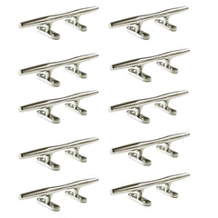 Marine City Deck Mooring Rope Tie Cleat Herreshoff Style Stainless Steel (10 Pcs)