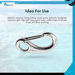 Marine City 316 Stainless-Steel Egg-Shaped Spring Snap Hook 2 Inches