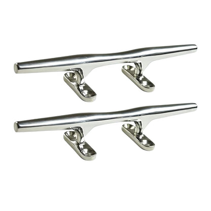 Marine City 316 Stainless Steel Open Base Cleat – 8" Deck Mooring Rope Tie Cleat MARINE CITY