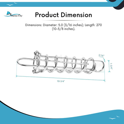 Marine City Boat Anchor Dock Line Mooring Spring – 304 Stainless Steel, 10-5/8" MARINE CITY