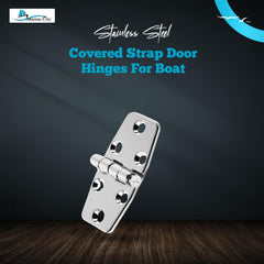 Marine City 316 Stainless Steel Covered Strap Hinges with Caps – 3