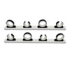 Marine City Carrete de 4 cañas Tablero de Polietileno Blanco Revestimiento de Polvo Negro de Aluminio Estante de Almacenamiento de cañas de Pescar para Barcos, Furgonetas y Coches