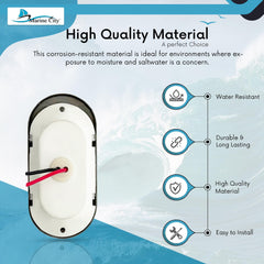 MARINE CITY 12V 1.5W 304 Grade Stainless Steel Waterproof IP66 LED Oval Courtesy Light in Soft White