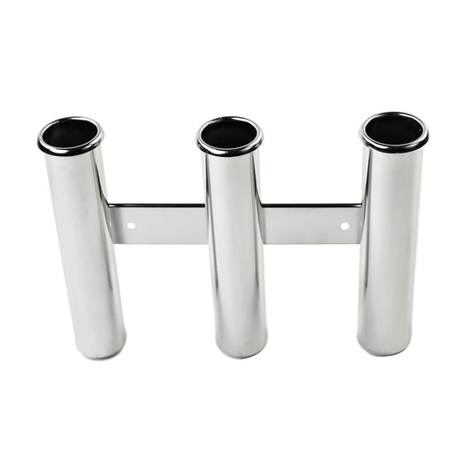 Marine City 3-Link Fishing Tube Rod Holder Rack – Stainless Steel for Boats