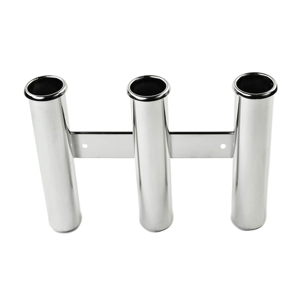 Marine City 3-Link Fishing Tube Rod Holder Rack – Stainless Steel for Boats