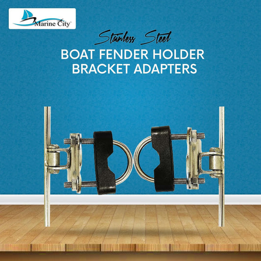 Marine City Boat Fender Holder Bracket Adapters – Stainless Steel (Pack of 2) MARINE CITY