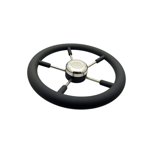 Marine City 5-Spoke Steering Wheel 316 Stainless Steel, 13-7/8", Cast Aluminum