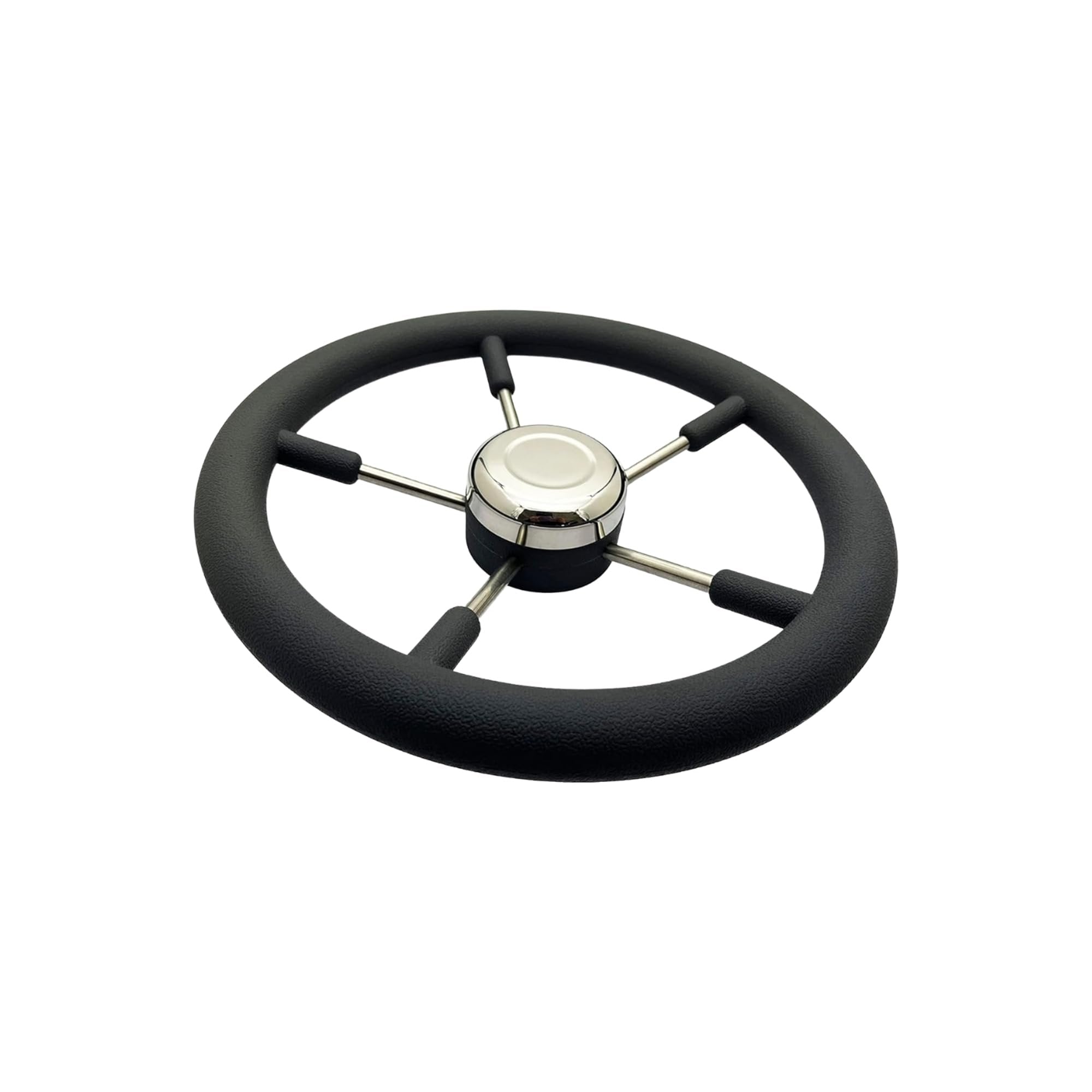 Marine City 5-Spoke Steering Wheel 316 Stainless Steel, 13-7/8", Cast Aluminum