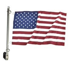 Marine City Stainless Steel Flag Pole with 12x18