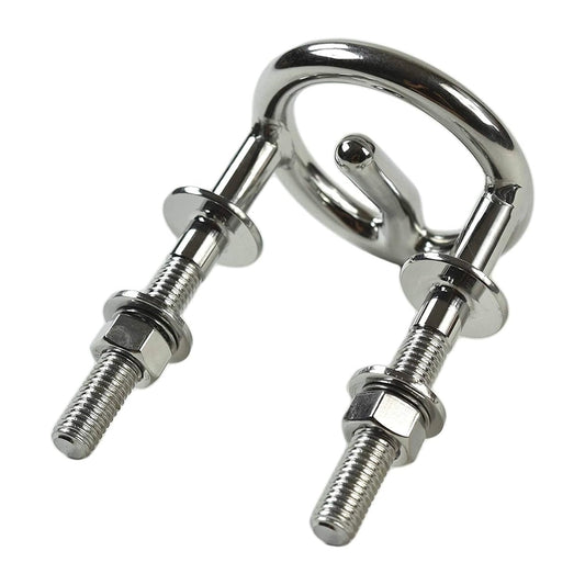 MARINE CITY Transom Mount Ski Tow Hook – 316 Stainless Steel, 3-1/2 Inches Ring Marine City