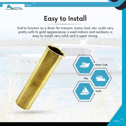 Marine City Brass Drain Tube – Corrosion-Resistant, Functional, 3-7/8” x 1”