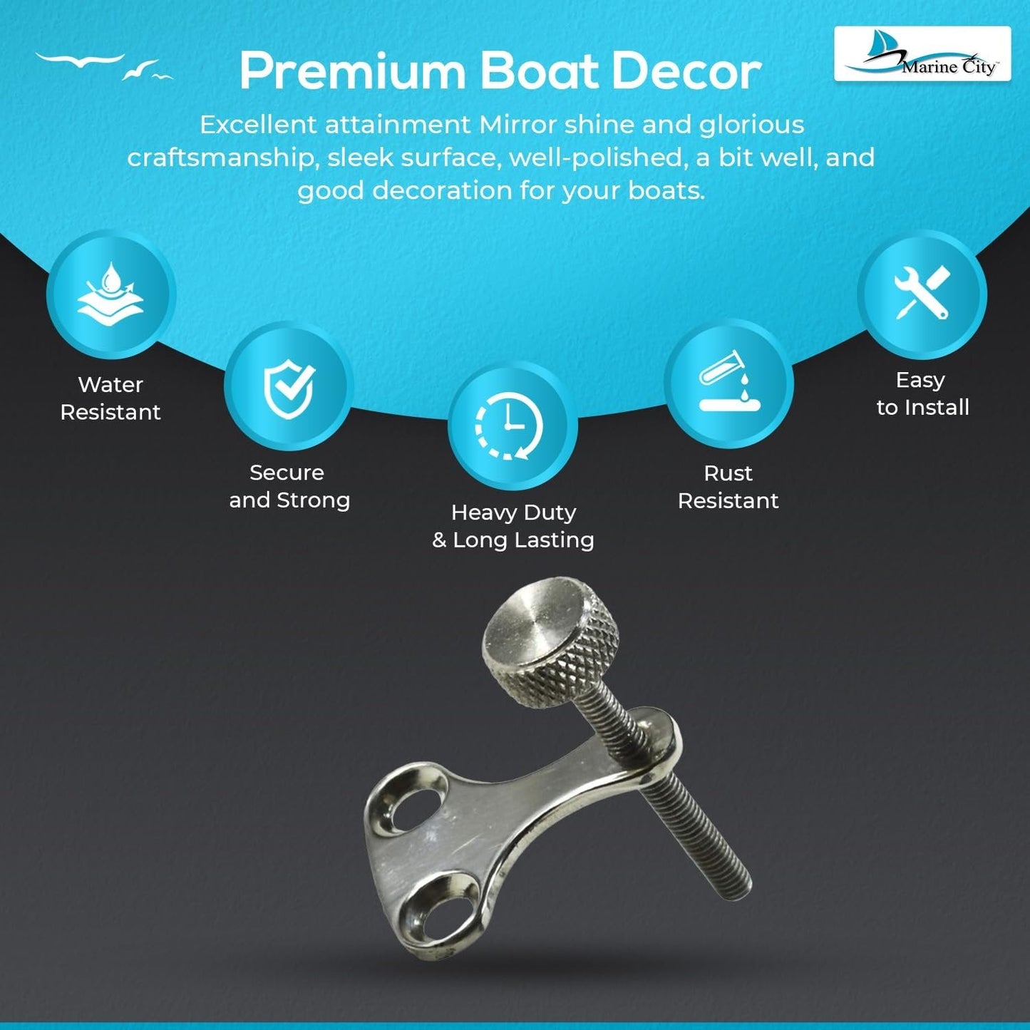 Marine City Anti-Rattle Window Stop – 304 Stainless Steel Marine Boat Lock Marine City Hardware