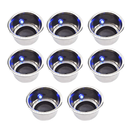 Marine City Stainless Steel 12V Blue LED Illuminated Drink Holder with Drain