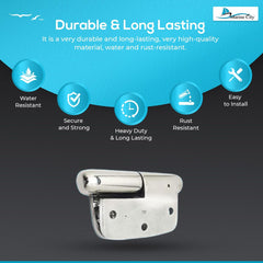 Marine City Bisagras extraíbles de acero inoxidable 316 para puertas de yates, cajas de motor, RV A Set (1 izquierda 1 derecha)