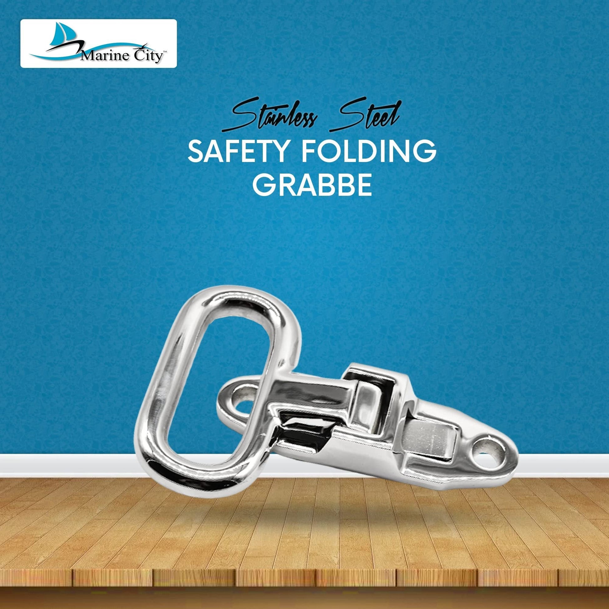 MARINE CITY Folding Grab Step – Stainless Steel, Heavy-Duty, Corrosion-Resistant Marine City Hardware