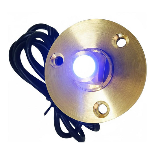 Marine City Underwater LED Light Brass Drain Plug – 12V LED, for Boat (Blue) Marine City