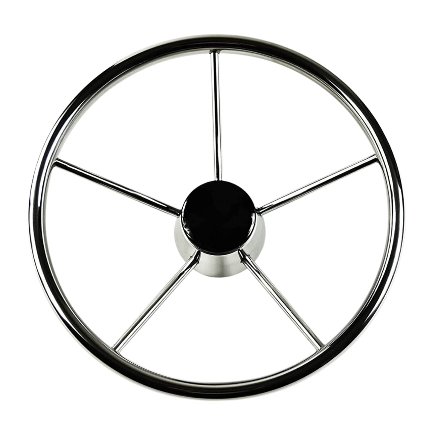 Marine City 5-Spoke Stainless Steel Steering Wheel – 304 Corrosion-Resistant
