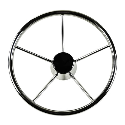 Marine City 5-Spoke Stainless Steel Steering Wheel – 304 Corrosion-Resistant