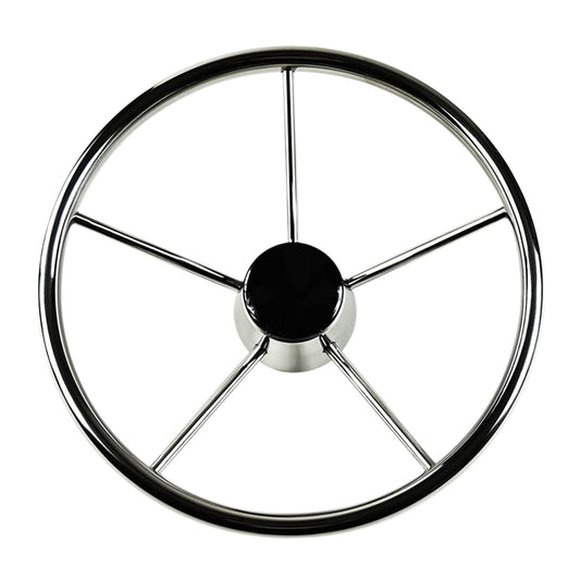 Marine City 5-Spoke Stainless Steel Steering Wheel – 304 Corrosion-Resistant