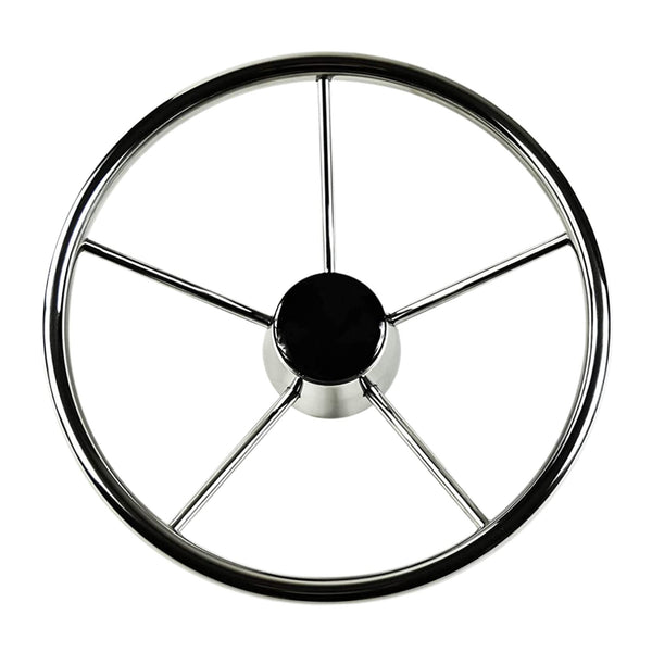 Marine City 5-Spoke Stainless Steel Steering Wheel – 304 Corrosion-Resistant