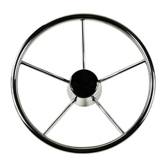 Marine City 5-Spoke Stainless Steel Steering Wheel – 304 Corrosion-Resistant