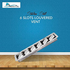Marine City 6-Slot Louvered Vent – Stainless Steel, Corrosion-Resistant