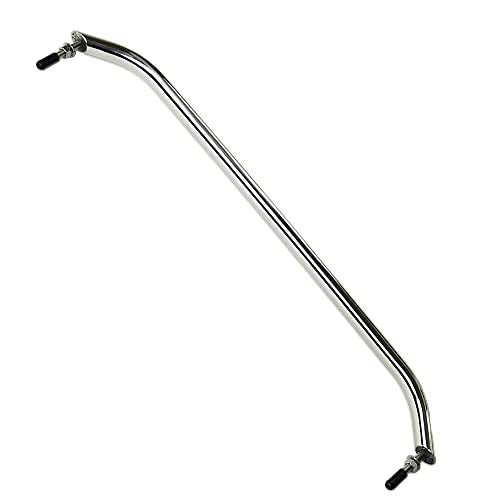 Marine City 23” Stainless Steel Oval Tube Boat Handrail with Flange & Studs