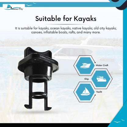 Marine City Black Nylon Drain Plug – 3/4 Inches Durable, Water-Resistant