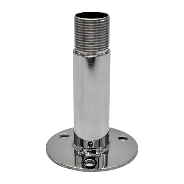 Marine City 4” Fixed Antenna Base – 304 Stainless Steel with 1”-14 Threads