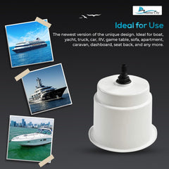 Marine City White Closeable Plastic Cup Holder with Drain – Fits 30 oz