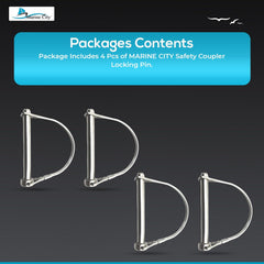 5/16” Safety Coupler Locking Pins – Marine City Stainless Steel (4 Pcs)