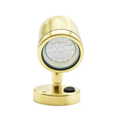 Marine City Brass Swivel Head Cabin Reading LED Light – Adjustable MR16-3W, 12V