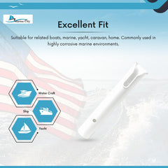 Marine City - Soporte para caña de pescar (plástico, 1 unidad), color blanco 