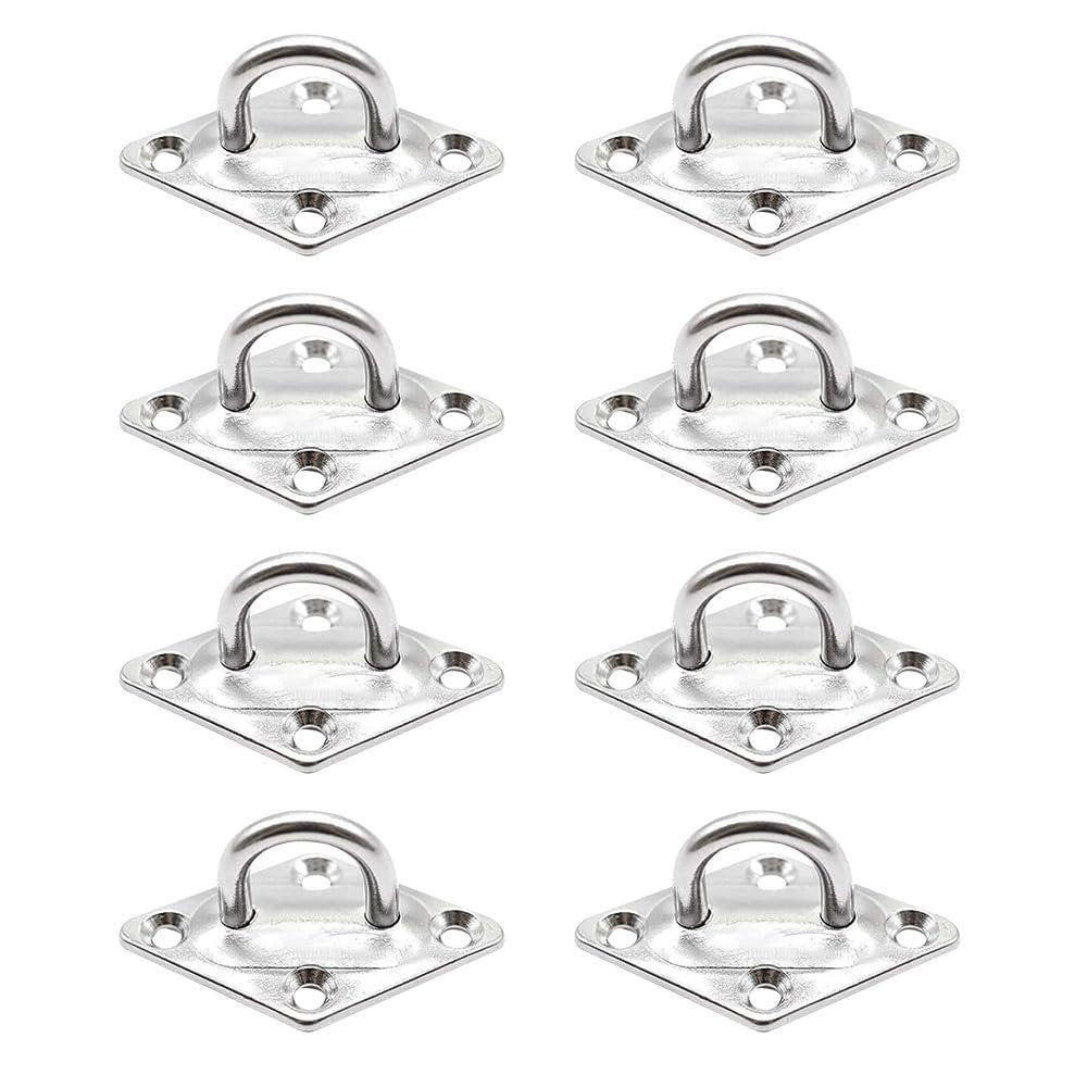 Marine City Great Strong Diamond Stainless Steel Pad Eye (2-3/8” ×1-1/2”) (8pcs)