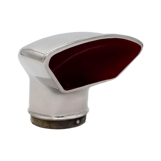 Marine City 3-Inch Rounded Trapezoidal Red Cowl Vent – 316 Stainless Steel