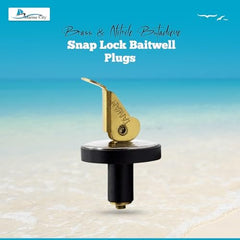 Marine City 3/8” Brass Snap Lock Baitwell Plugs – Drain Plug (Pack of 2)