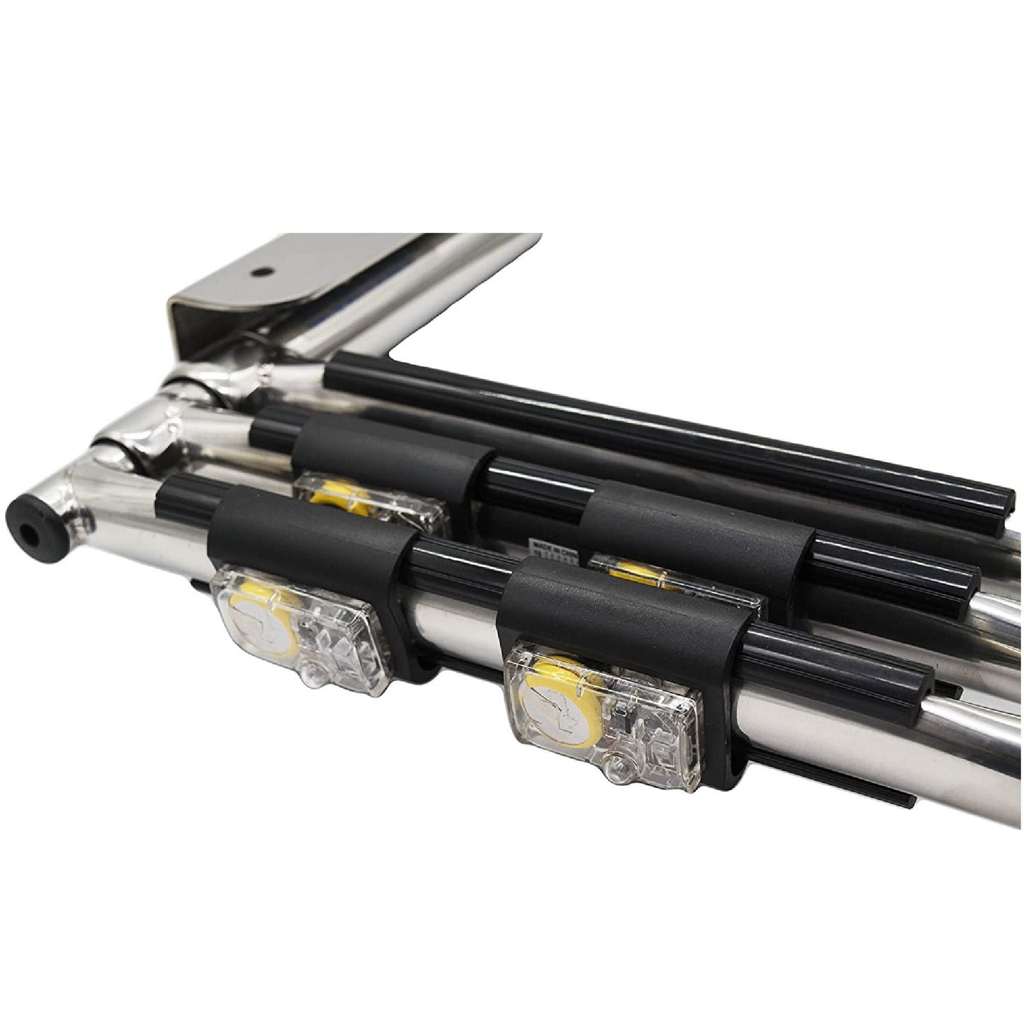 MARINE CITY Luz subacuática LED azul para barco que se adapta a escalones estándar de 1-1/2"(38 mm) para escalera marina (2 por paquete)