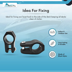 Marine City Bimini Top Boat Jaw Slides Black Nylon Corrosion-Resistant (2 Pcs)