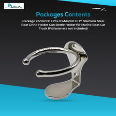 Marine City 304 Stainless Steel Boat Ring Cup Holder – Rust Resistant