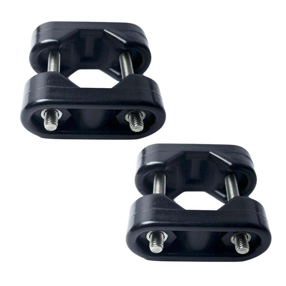 MARINE CITY Nylon Rail Mount Brackets for1-7/8 Inches Round and Square Tubes for Flag Poles – Cleats – Fender Holder Hooks – Navigation Lights (Pack of 2)