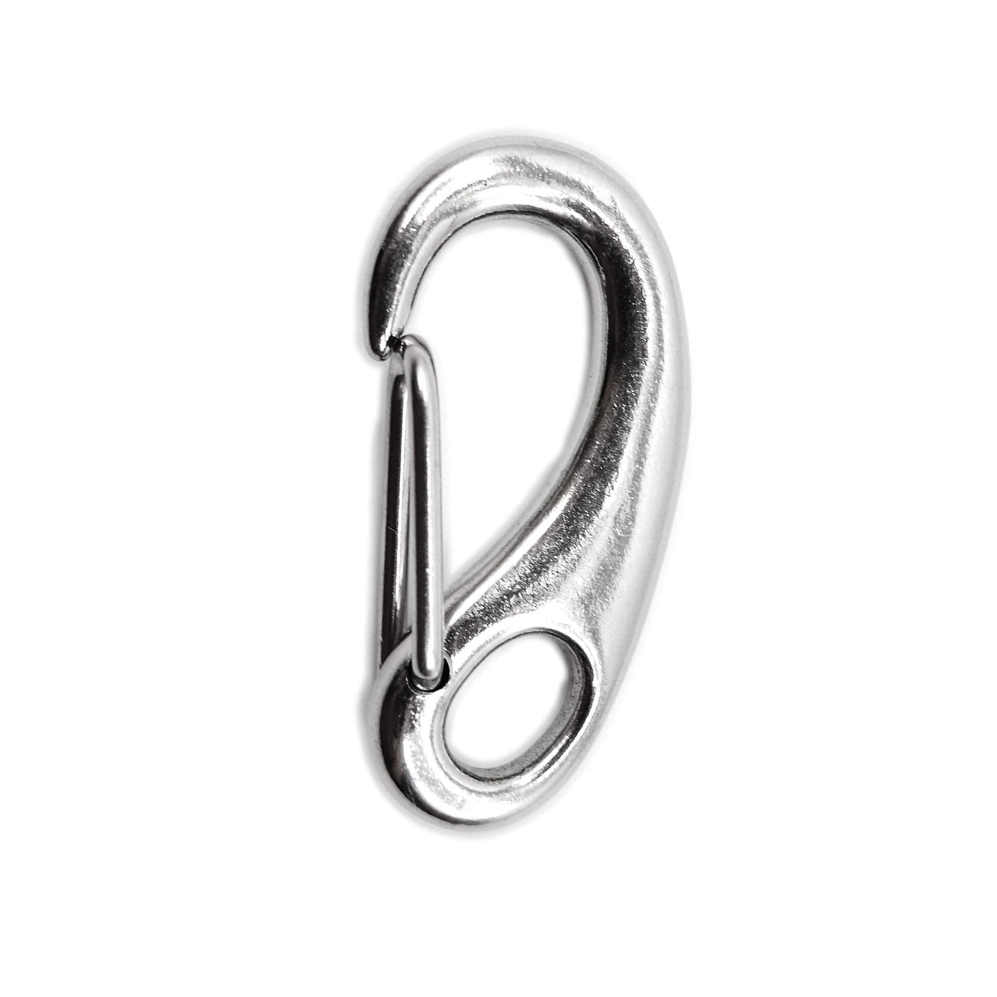 Marine City Egg-Shaped 316 Stainless Steel Spring Snap Hook – 3-1/2" for Keys MARINE CITY