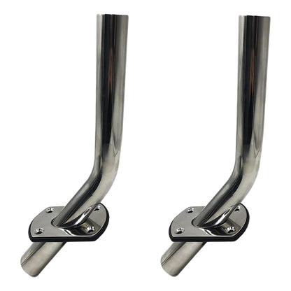 Marine City 304 Stainless Steel Flush Mount Outrigger Pole Rod Holder Kit (2 Pcs) MARINE CITY
