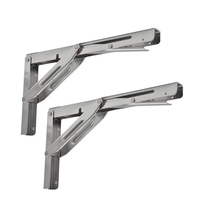 Marine City 304 Stainless Steel Folding Table Bracket – 12” Long Release Arm