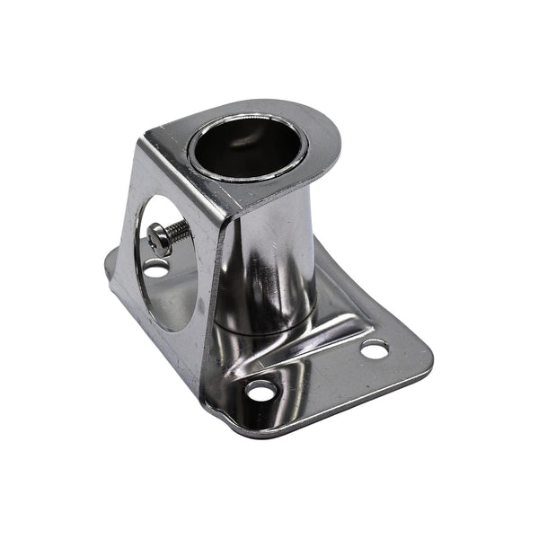 Marine City Stainless Steel 90° Stanchion Socket Base – Deck Mount for 1" Pipes