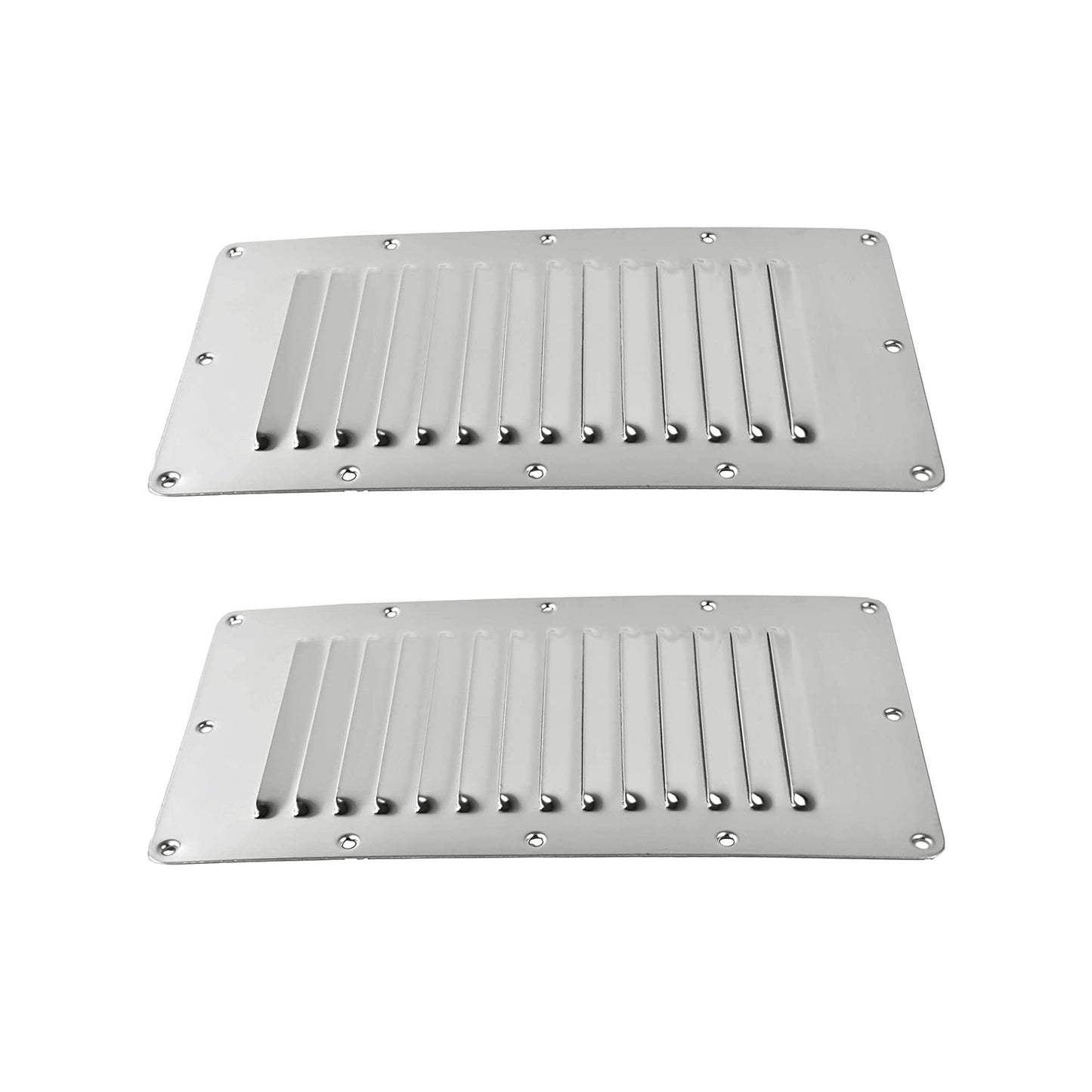 Marine City 316 Stainless Steel Rectangle Stamped Louvered Vent – 5 × 9 Inches